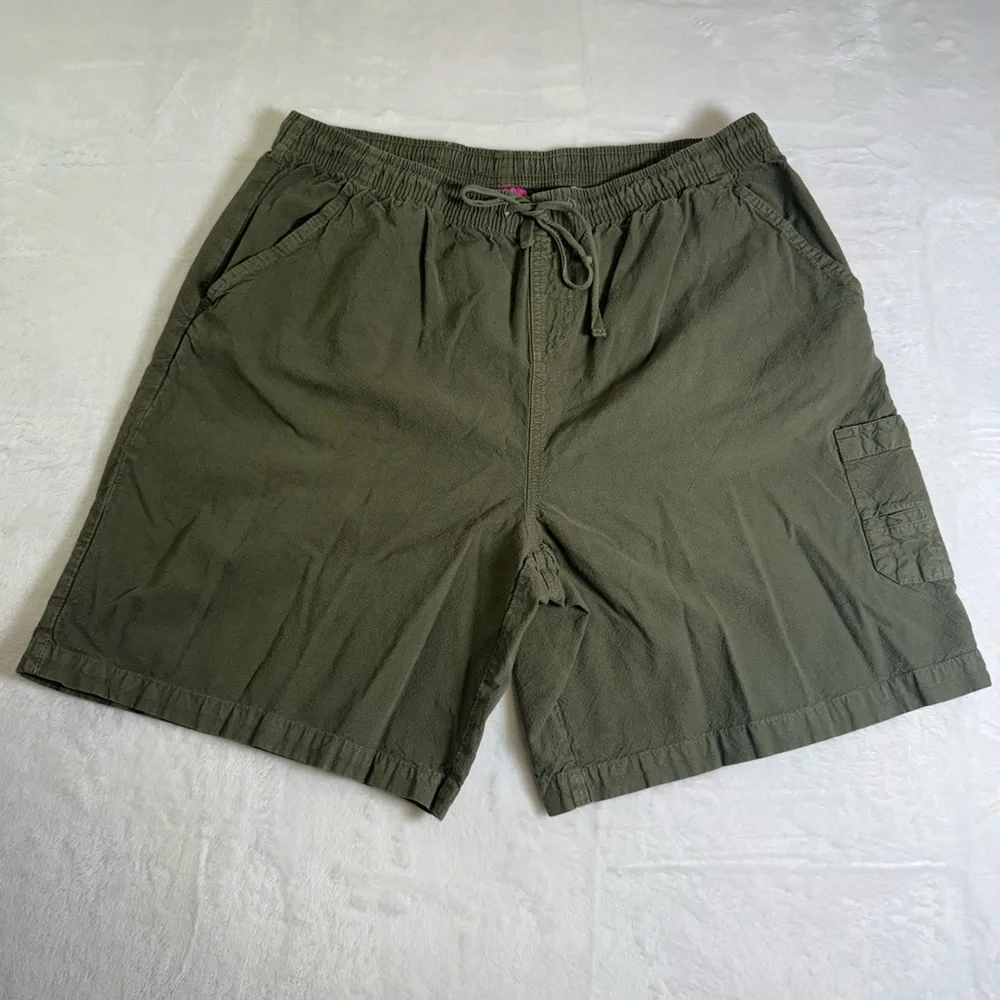 Pappagallo Olive Green Cargo Drawstring‎ Shorts